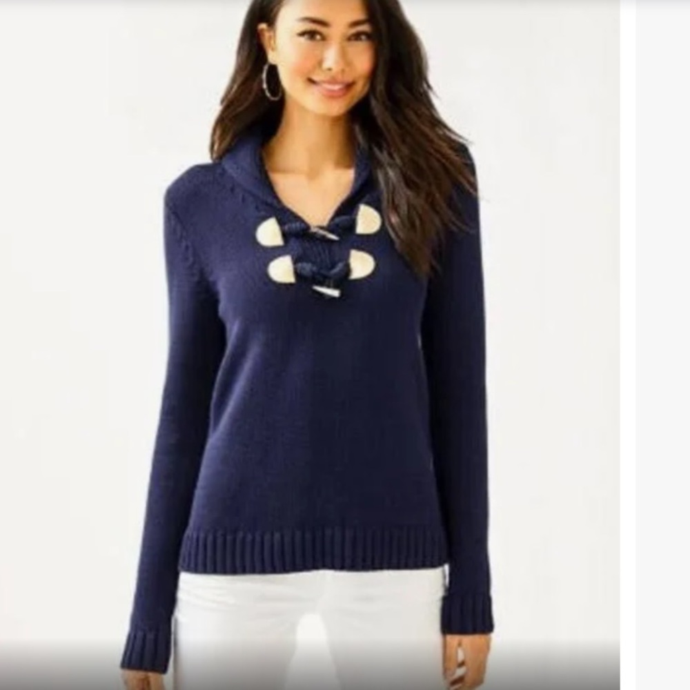 NWT Lilly Pulitzer Bainbridge Shawl Collar Sweater L